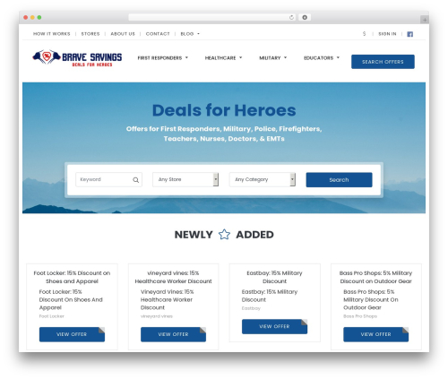 Coupon Theme theme WordPress - bravesavings.com