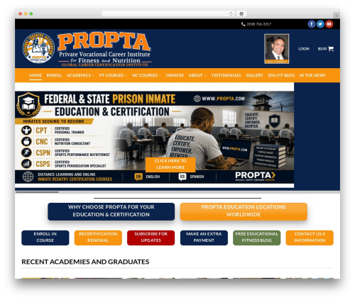 Flatsome gym WordPress theme - propta.com