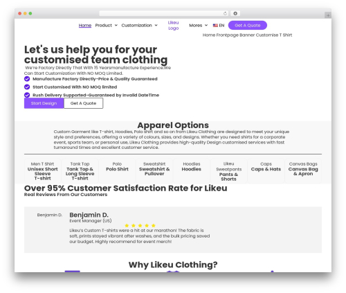 Quickcreator WordPress plugin - likeuclothing.com