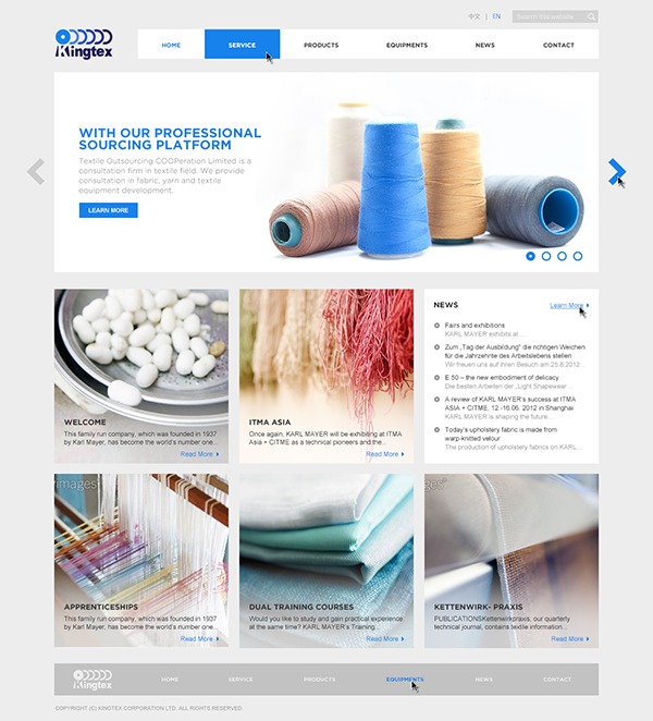 Kingtex WordPress theme by Plus Factory