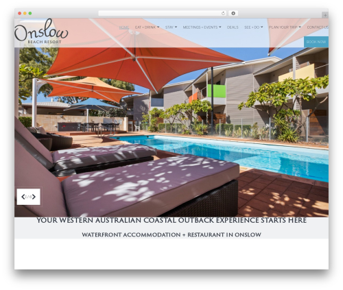 Leonardo WordPress hotel theme - onslowbeachresort.com.au