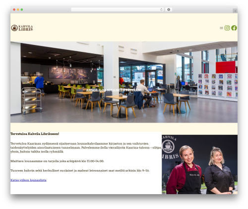 Libris WordPress theme - kahvilalibris.fi