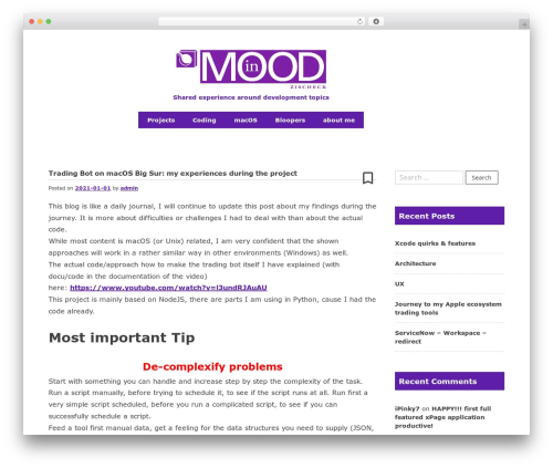 Noto Simple WordPress theme - inmood.ch