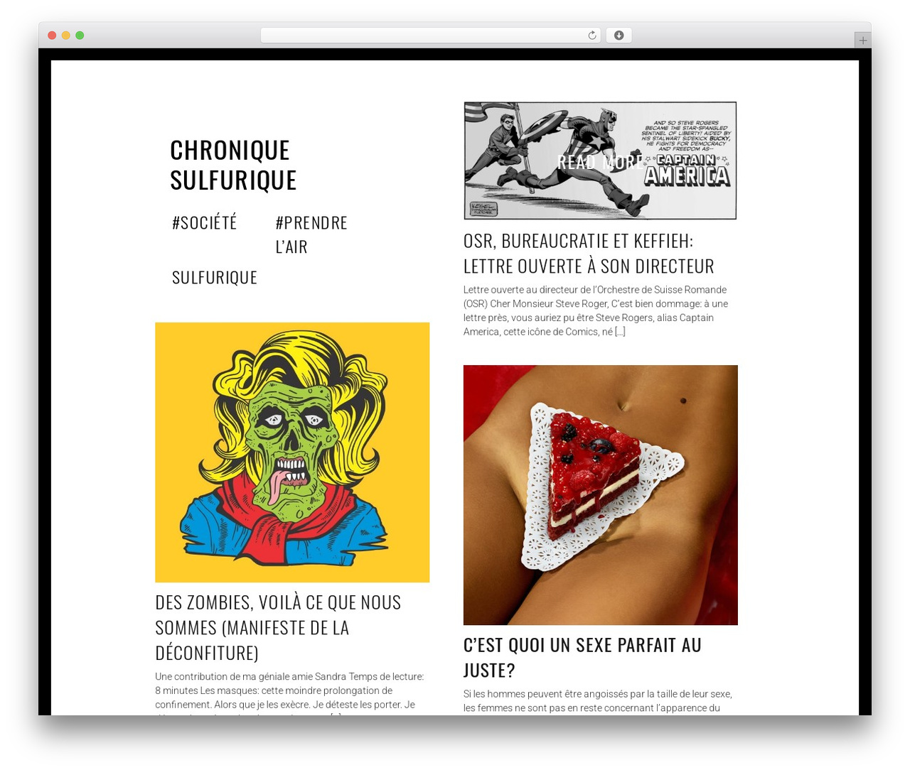 Patch Lite WordPress theme design - chroniquesulfurique.ch Patch Lite WordPress theme design - chroniquesulfurique.ch