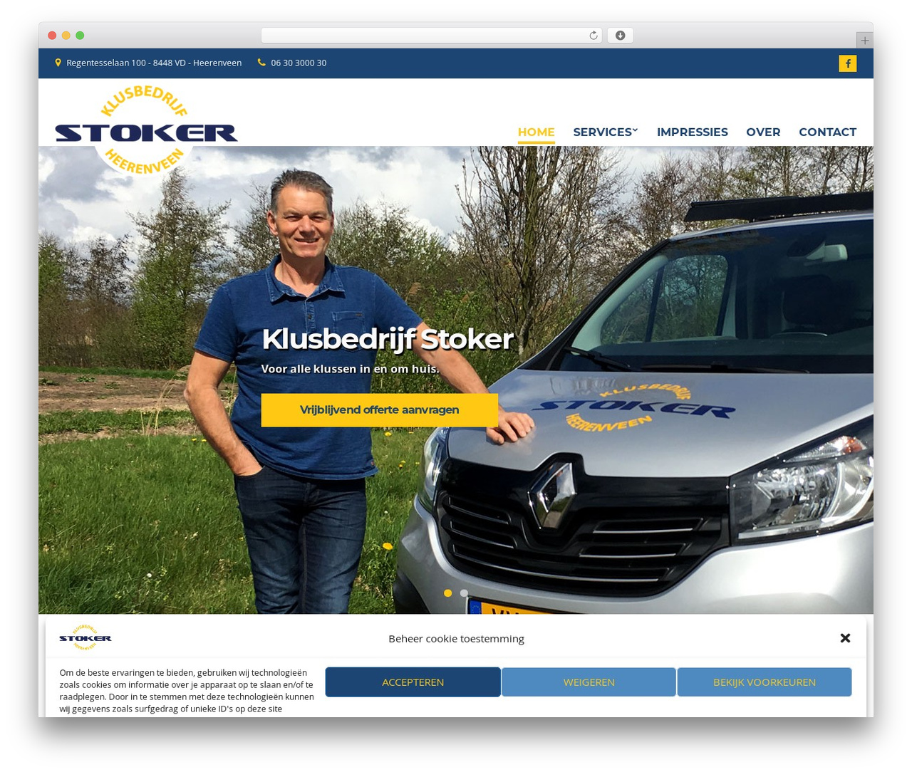 Technico WordPress theme design - klusbedrijfstoker.nl