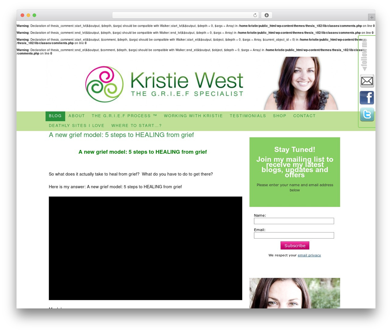 Thesis WordPress theme - kristiewest.com