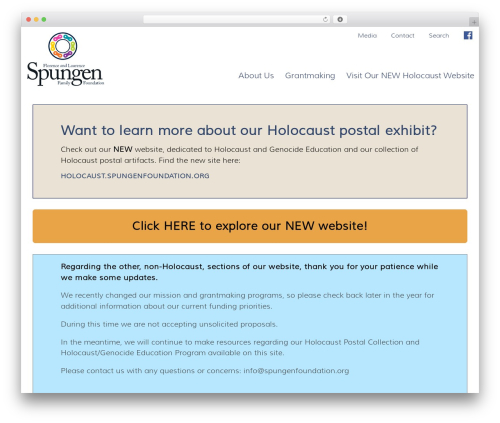 Web Builder WordPress theme - spungenfoundation.org