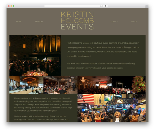 WordPress theme Holcomb - kristinholcombevents.com