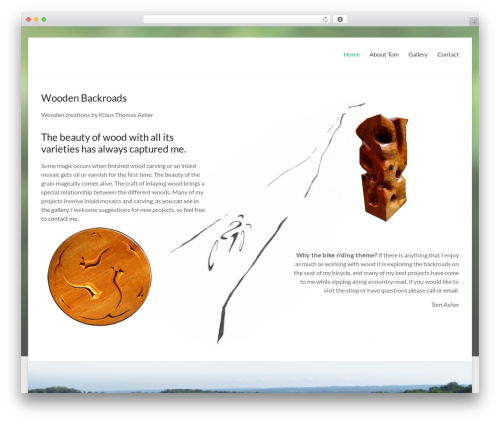 WordPress website theme Spacious - woodenbackroads.com