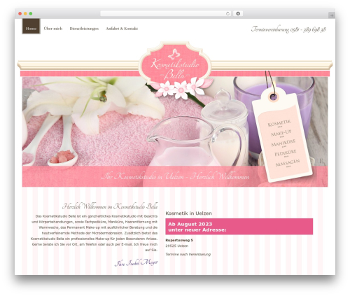 cherry massage WordPress theme - kosmetikstudio-bella.com