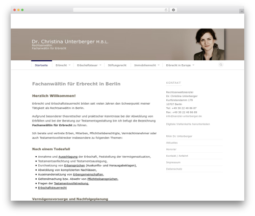 Flawless WordPress theme - kanzlei-unterberger.de