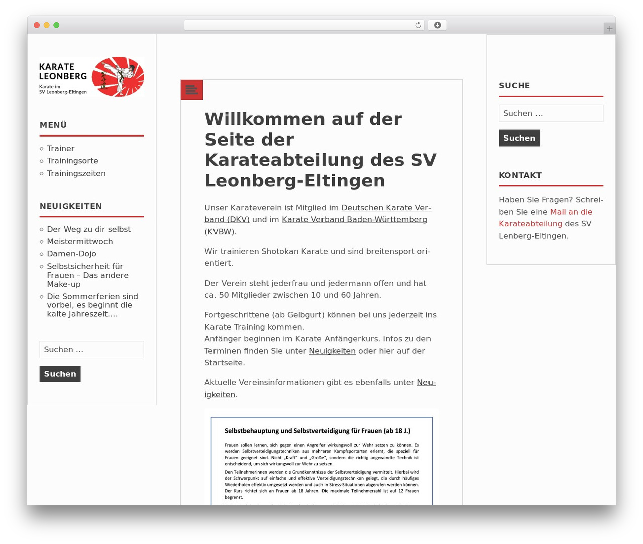 Quidus WordPress theme - karate-leonberg.de