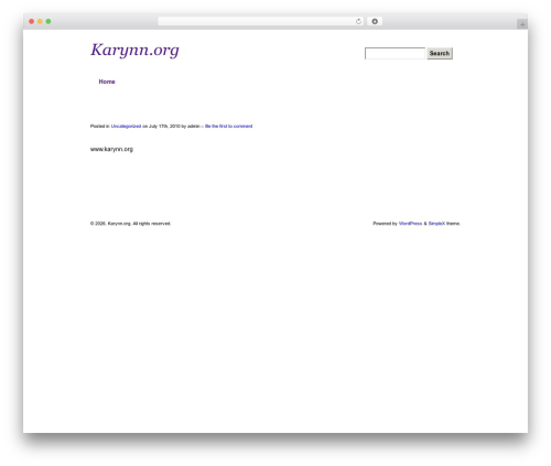 simpleX WP theme - karynn.org