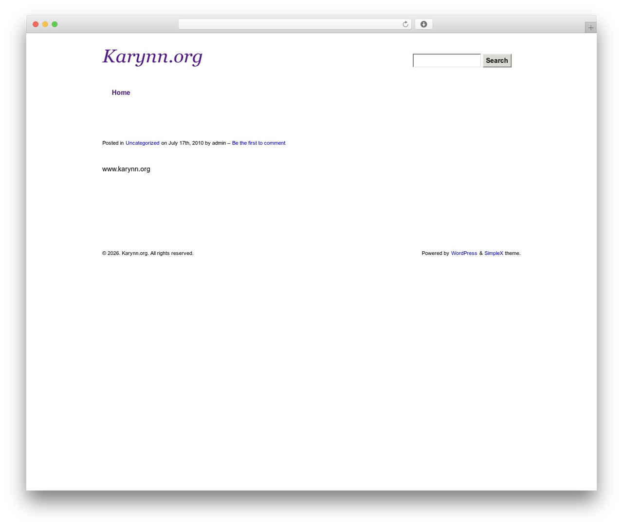 simpleX WP theme - karynn.org
