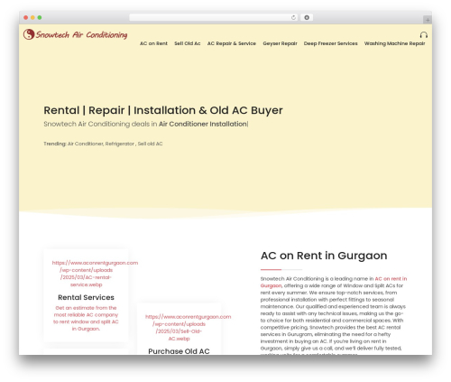 SnowTech WordPress theme - aconrentgurgaon.com