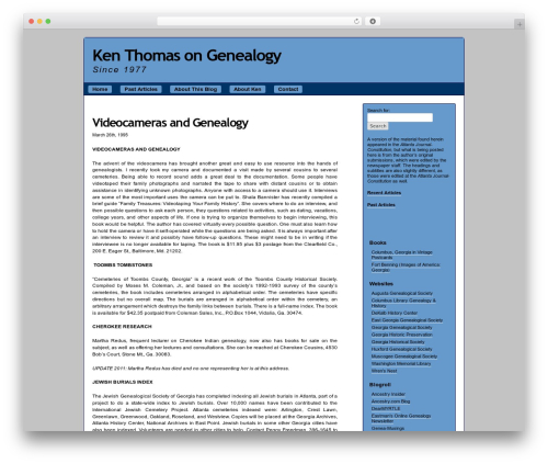 Theme WordPress ImageLess - kenthomasongenealogy.com