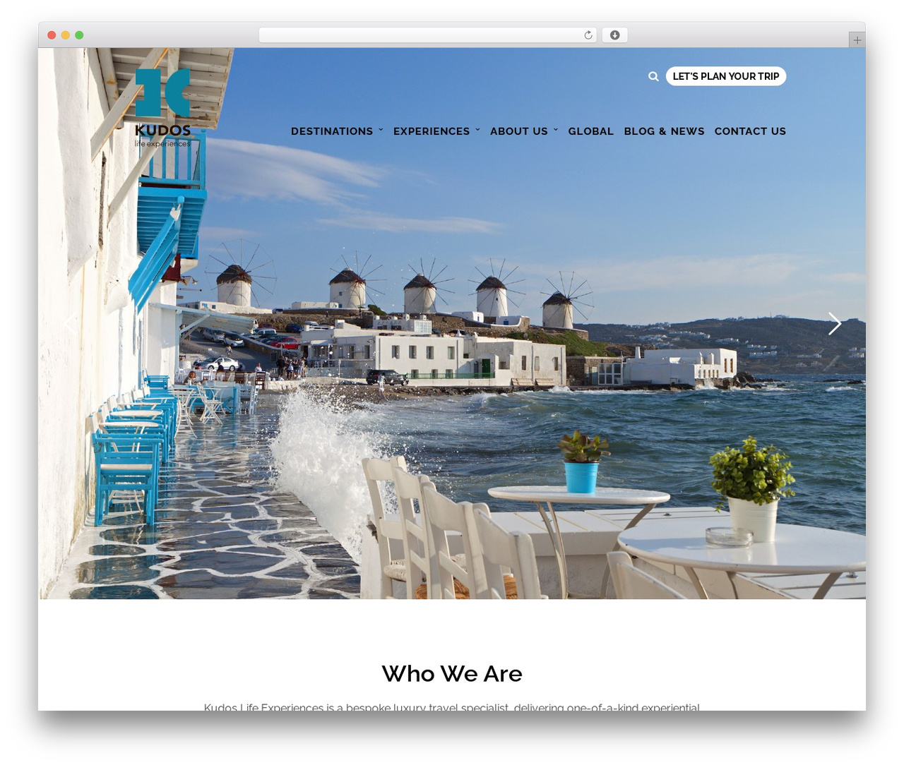 Altair WordPress theme - kudoslifeexperiences.com