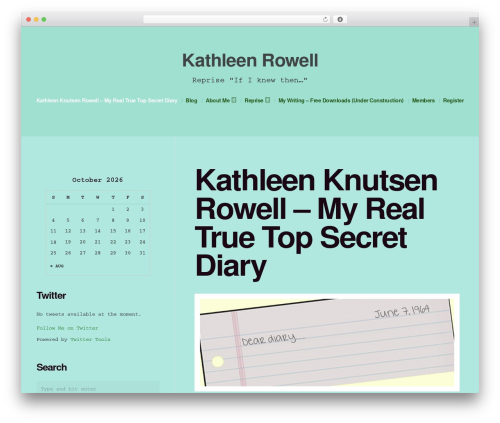 Textual WordPress theme - kathleenrowell.com