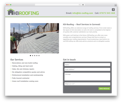 Theme WordPress KB Roofing - kb-roofing.com
