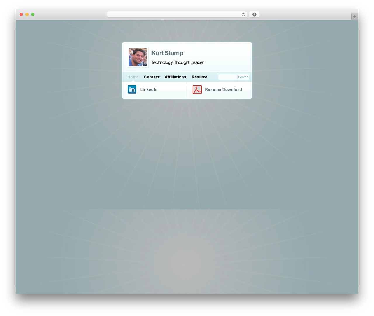 WordPress theme MiniCard - kurtstump.com