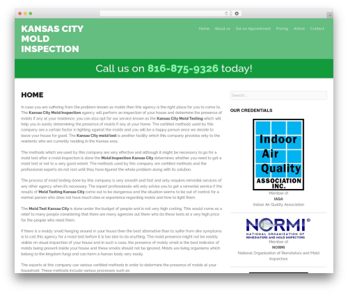 WordPress theme Xerxes - kcmoldinspection.com