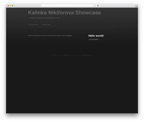 Best WordPress theme Sharpfolio - kikiniki.com