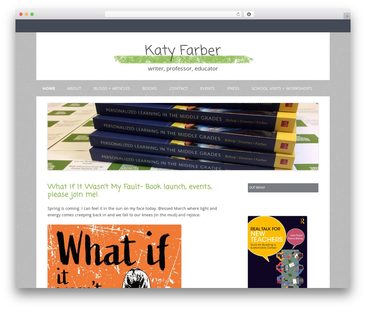 Gray Chalk theme WordPress - katyfarber.com