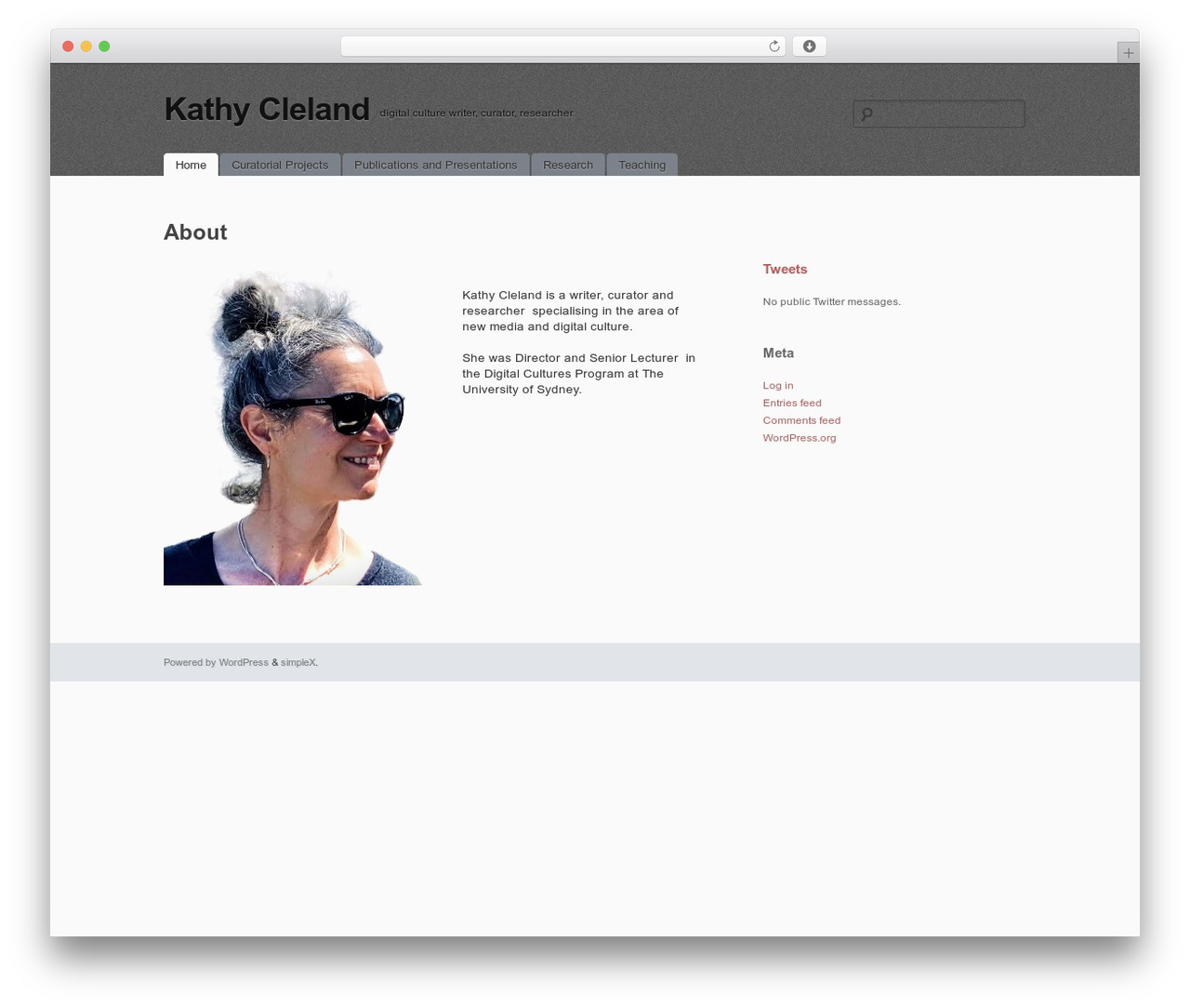 simpleX theme WordPress - kathycleland.com simpleX theme WordPress - kathycleland.com