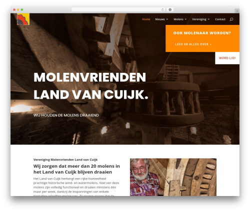 WordPress theme Divi - molenvrienden.nl