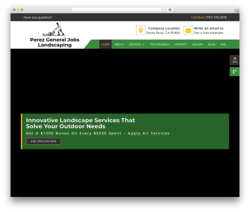 WordPress theme Divi - landscapersantarosa-ca.com