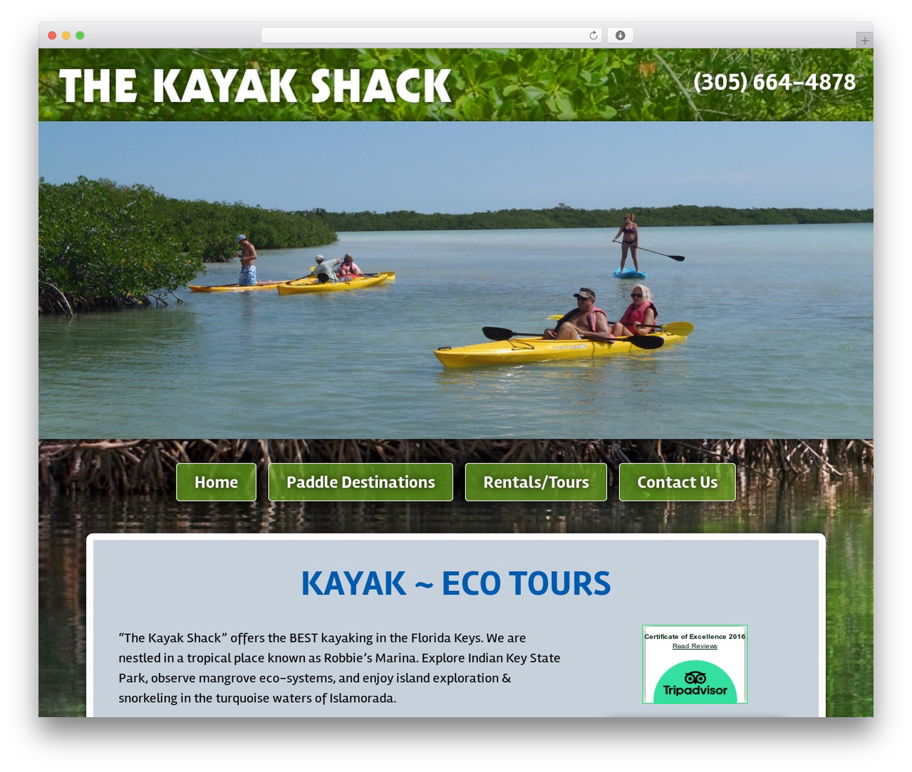 WordPress theme KayakTheme - kayakthefloridakeys.com