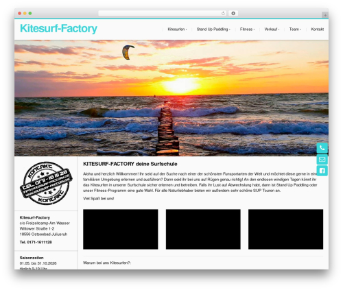 WordPress theme Time - kitesurf-factory.de