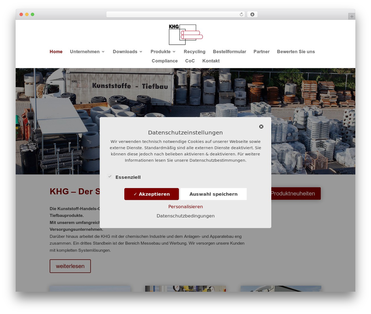 WordPress website theme Divi - khg-karben.de