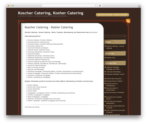 ChocoTheme WordPress theme - koscher-catering.de
