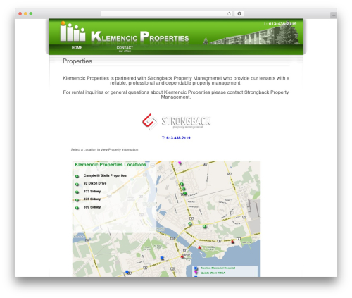 Klemencic Properties WordPress theme - klemencicproperties.com/default