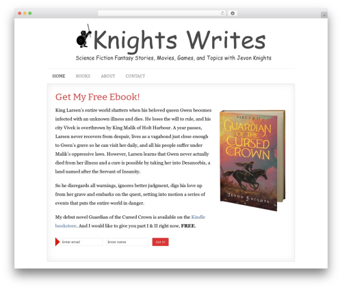 Prana WordPress theme - knightswrites.com