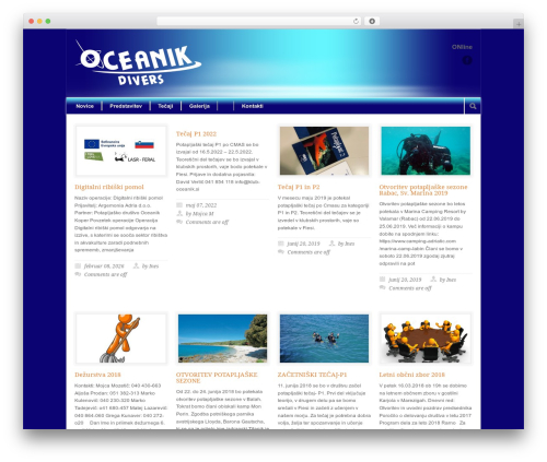 Theme WordPress Modernize - klub-oceanik.si