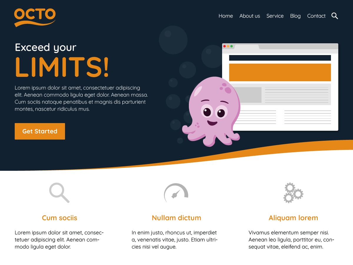 Theme WordPress Octo by Michael