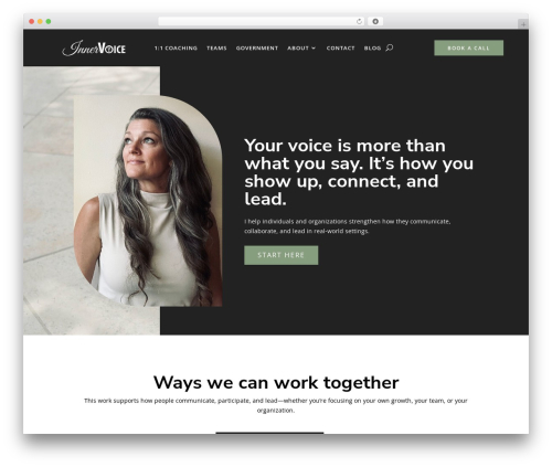 WordPress theme Divi - innervoicestudio.com