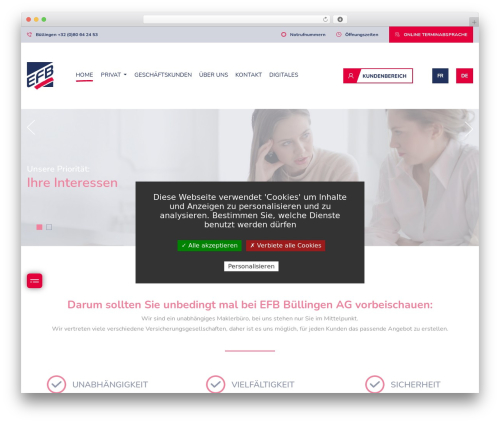 WordPress theme EFB-AG - efbag.be