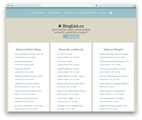 WordPress theme Frida - bloglist.cz