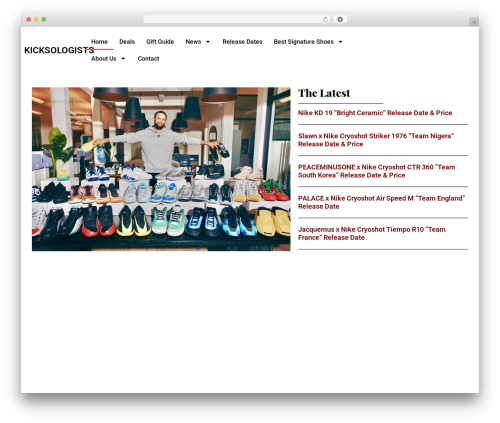 Hello Elementor theme WordPress - kicksologists.com