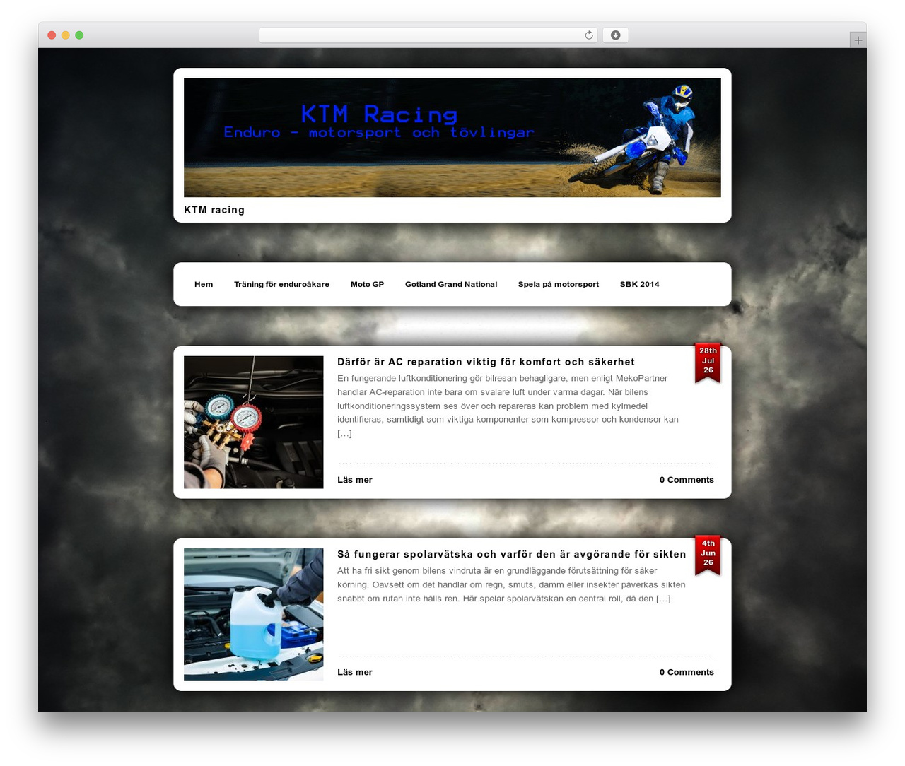 Panels theme WordPress - ktmracing.se