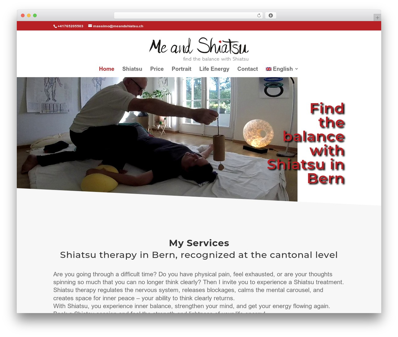 Divi theme WordPress - meandshiatsu.ch
