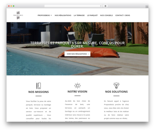 Divi WordPress theme - proposebois.com