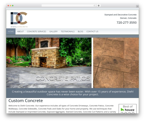 Genesis social profiles menu WordPress plugin - denvercustomconcrete.com