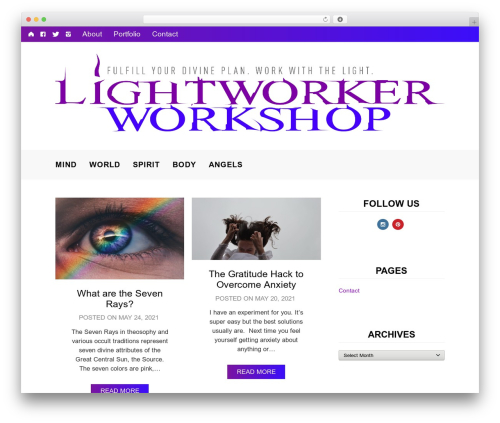 LWW WordPress store theme - lightworkerworkshop.com