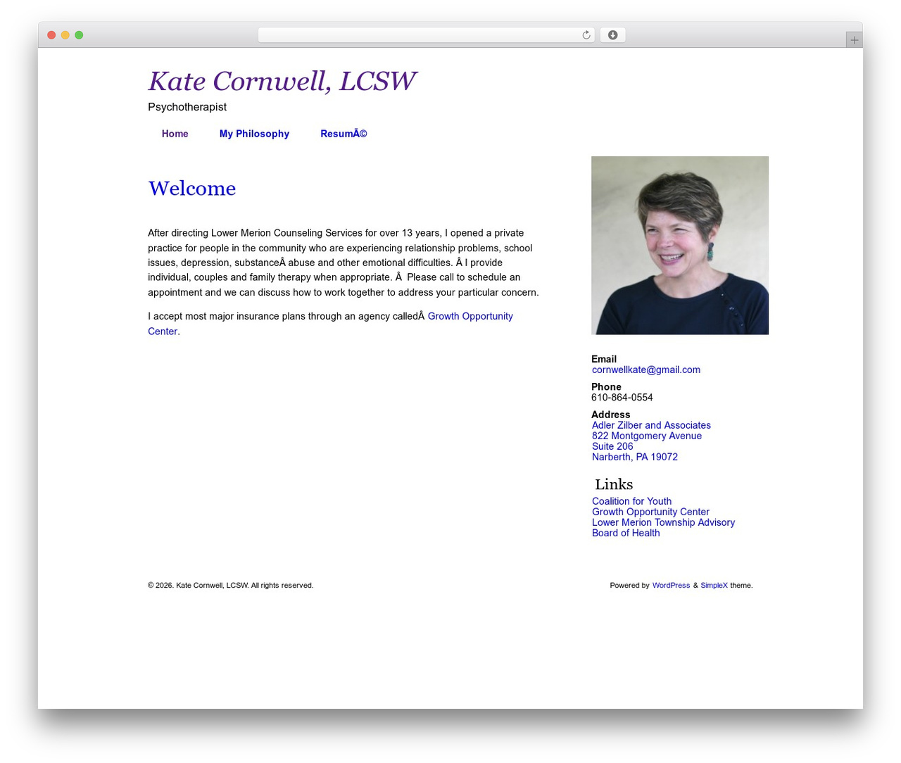 simpleX WordPress theme - katecornwell.com simpleX WordPress theme - katecornwell.com