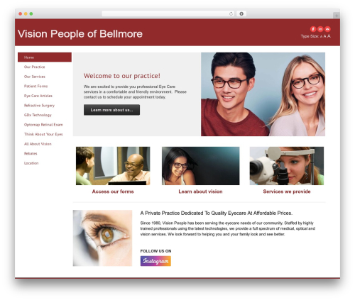 WordPress theme CapriOptics - visionpeople.com