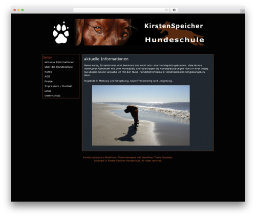 WordPress Theme Generator WP theme - kirstenspeicherhundeschule.de